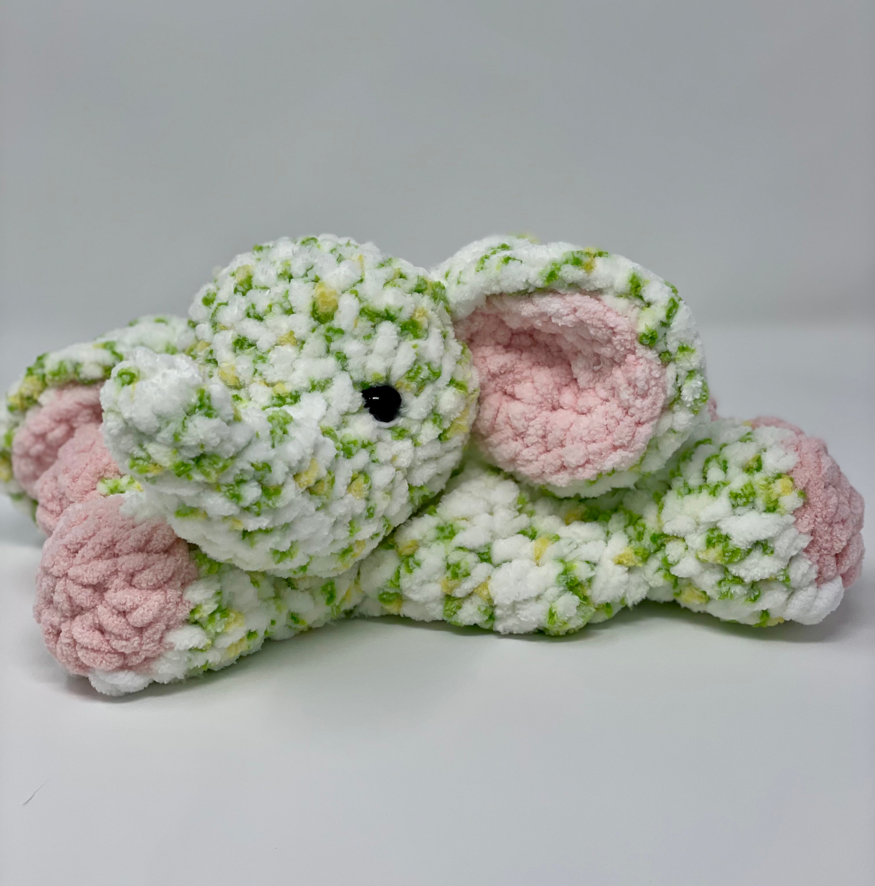 Green floral elephant