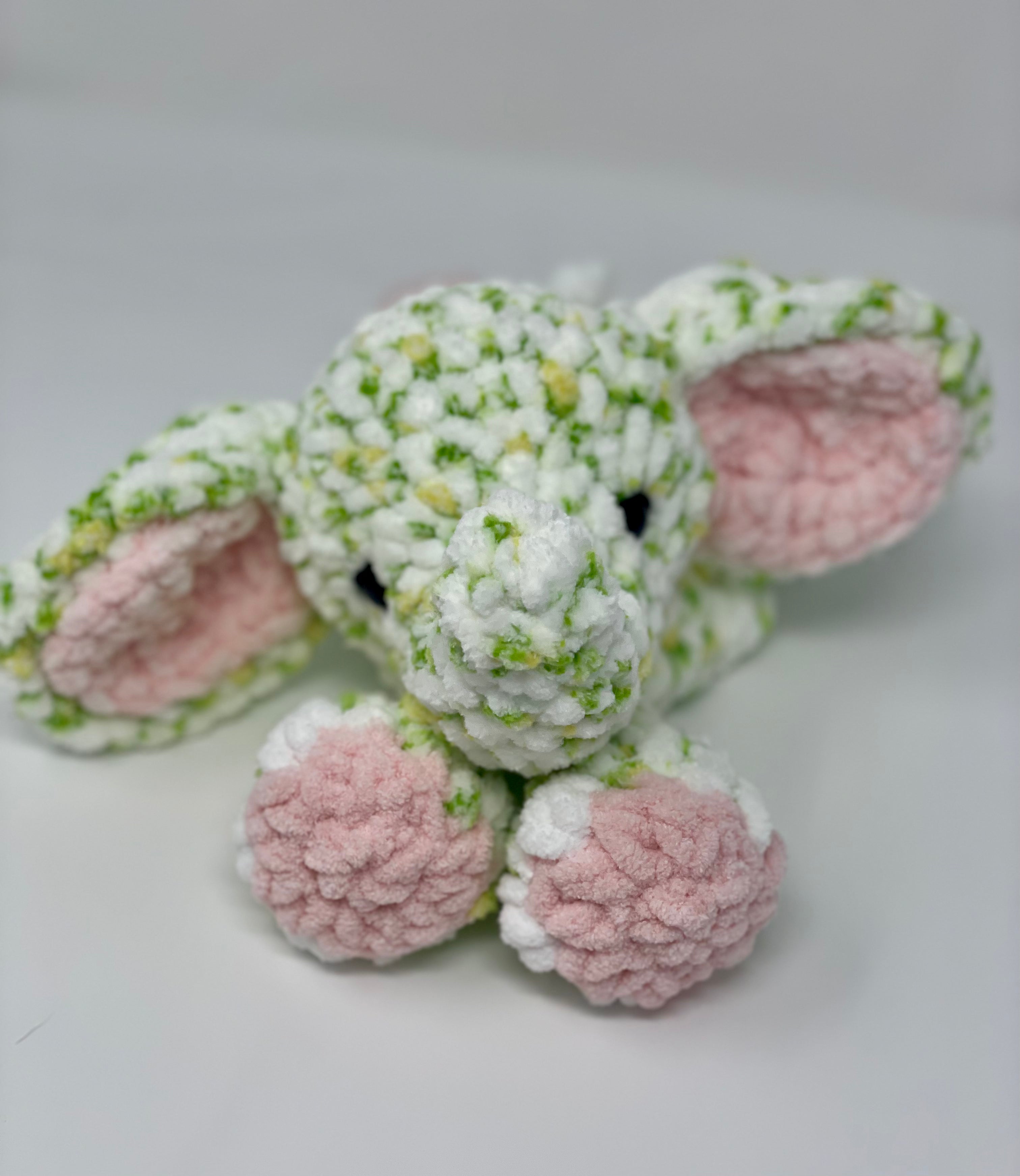Green floral elephant
